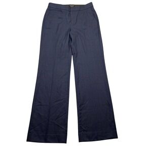 Banana Republic Navy Plaid Straight Trouser Pants High Rise Size 8 Fits 31" NWT
